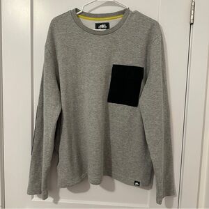 Roots Gray Crewneck Sweater Size Large Mens